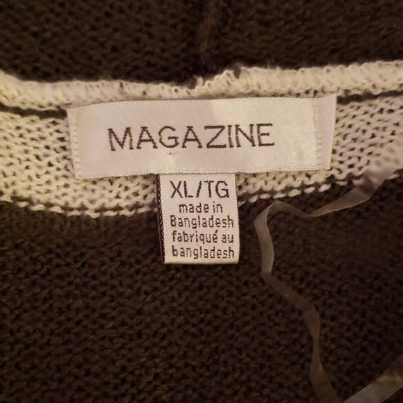 NWOT - MAGAZINE Open Style Hooded Cardigan - Picture 4 of 5
